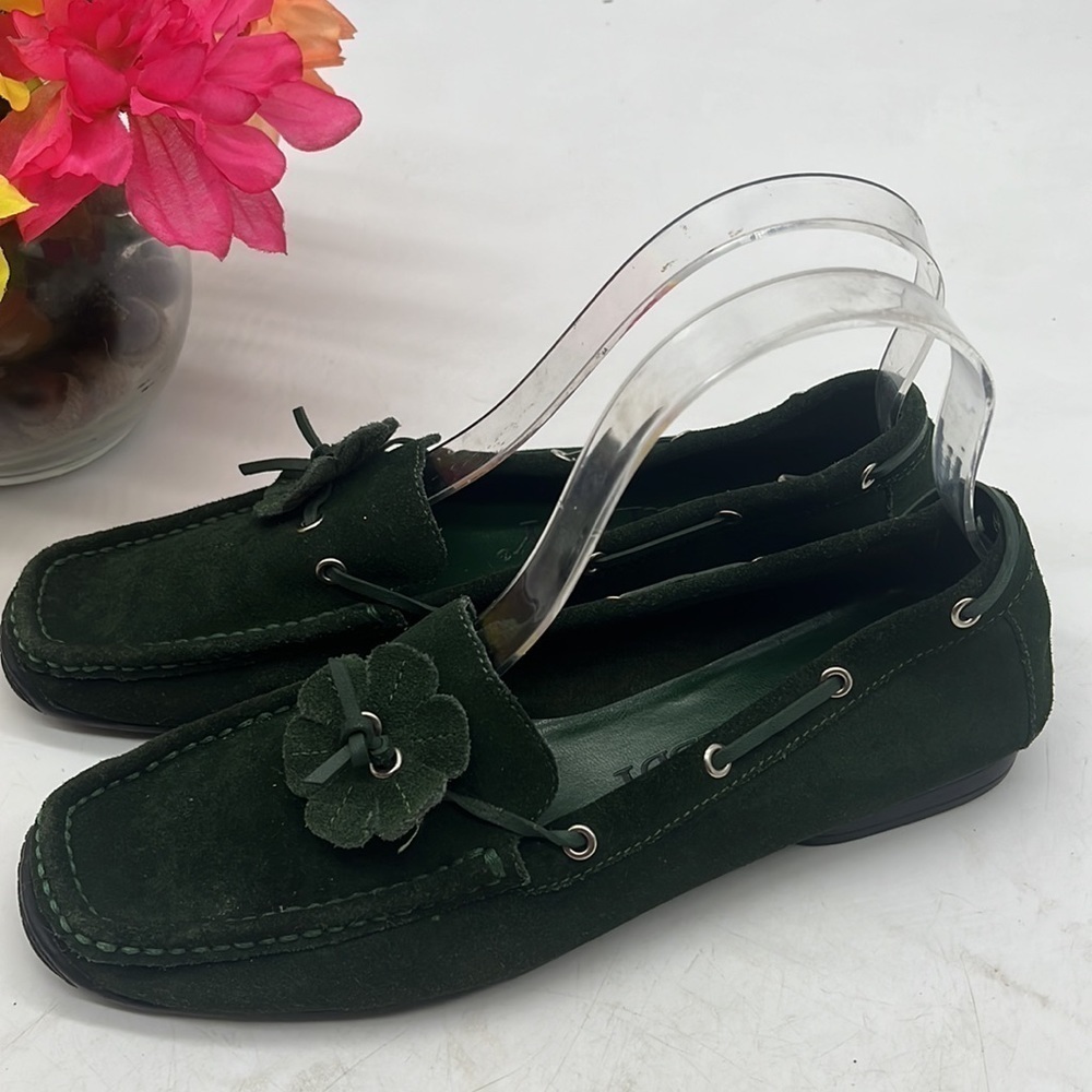 Sam & Libby Posiek Dark Green Suede Loafer Size 7 MCL4186D